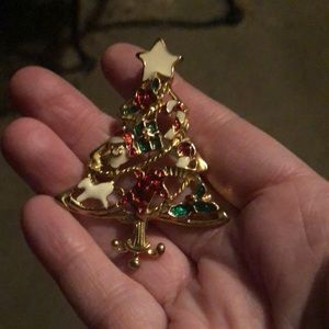 Enamel Ornament Christmas Tree Pin Brooch Costume Jewelry